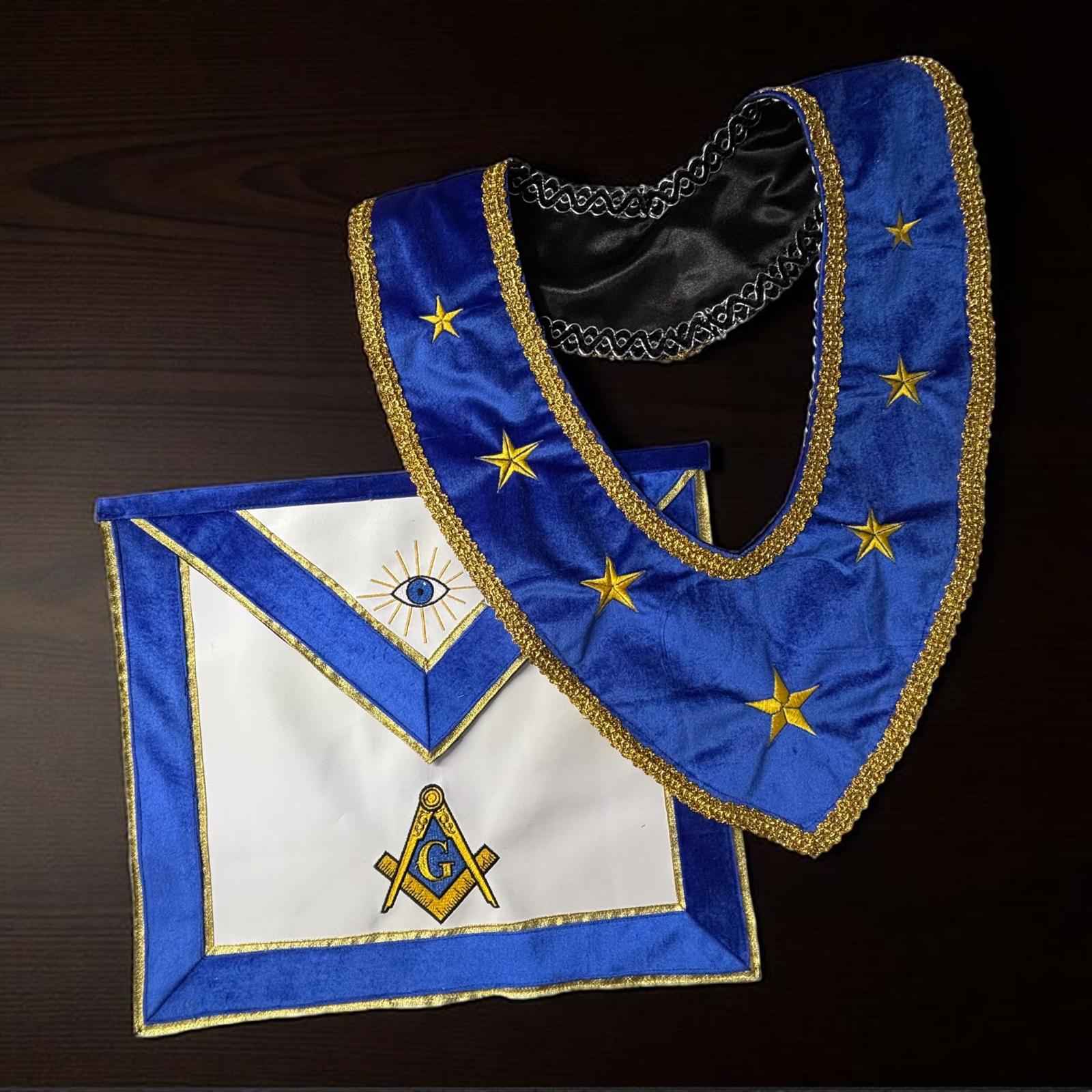 Conjunto de Collarín y Mandil Masónico